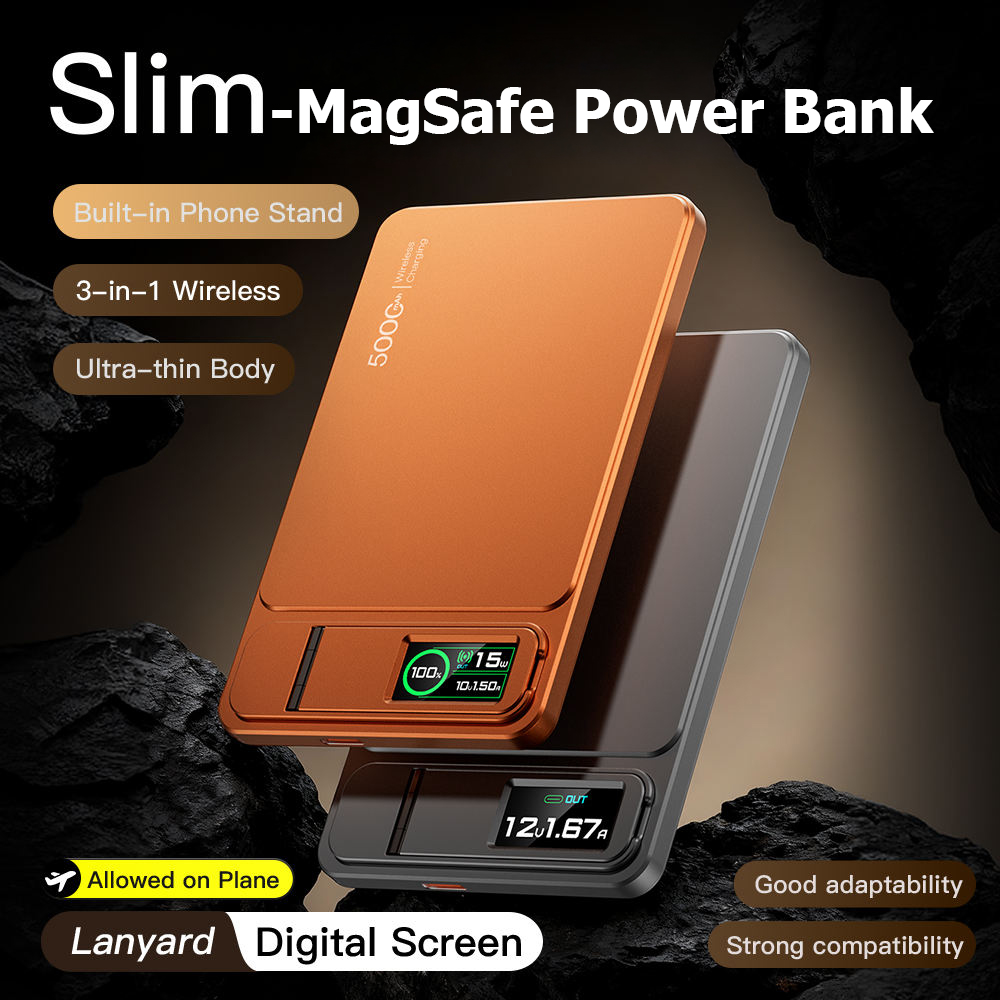 Power Bank Slim - 10000mAh Slim Power Bank for MagSafe,Magnetic