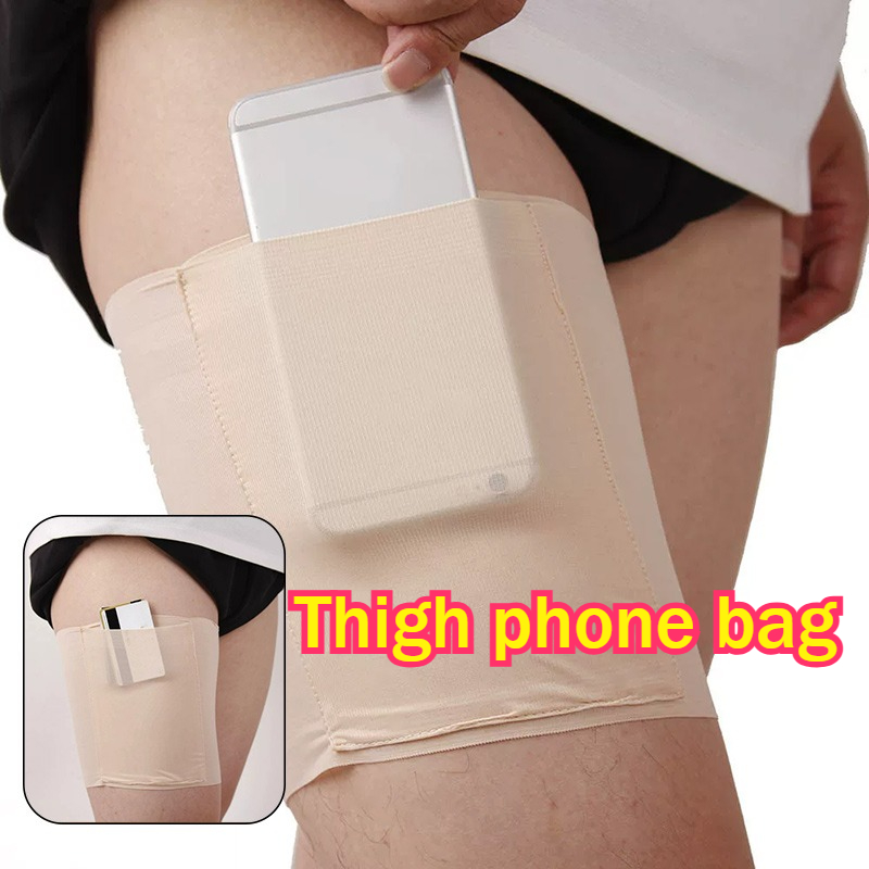 Phone Accessories For Running - Sporty Thigh Leg Pouch Exercise Shorts