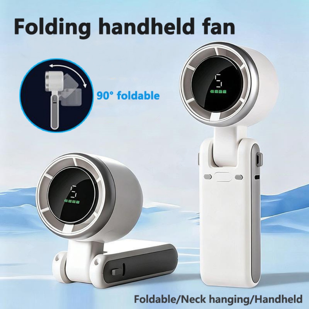 Phone Cooling Fan - Portable Mini Fan Foldable/Neck hanging/Handheld Type-C