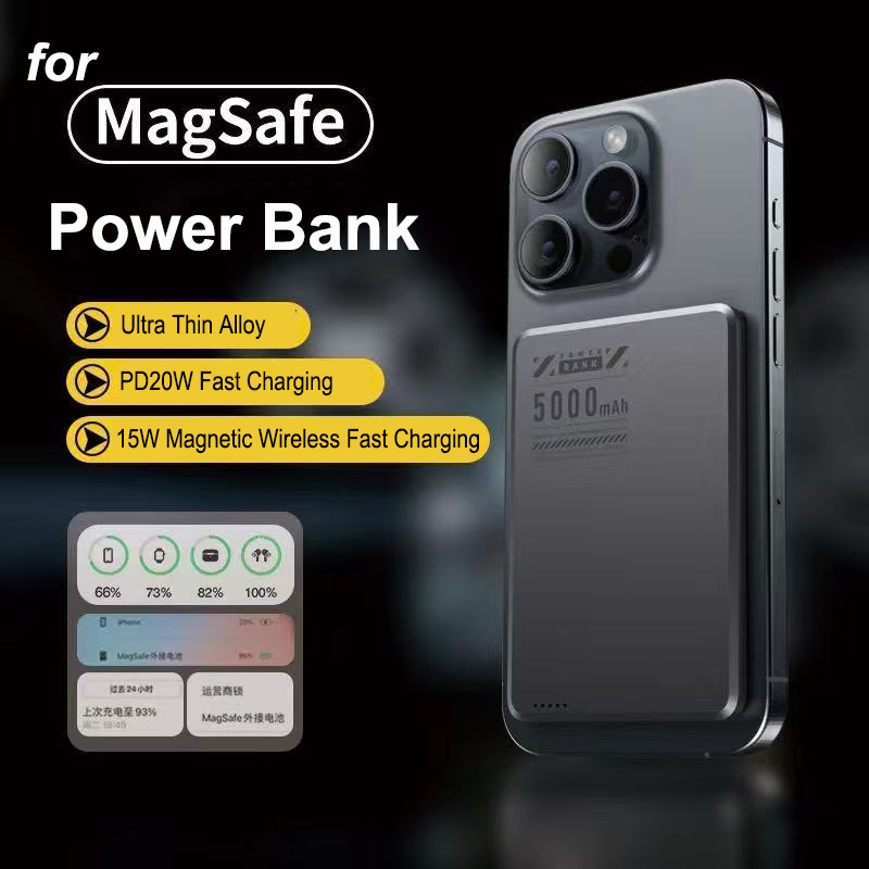 Power Bank Slim - Ultra Slim Magnetic Power Bank Qi2
