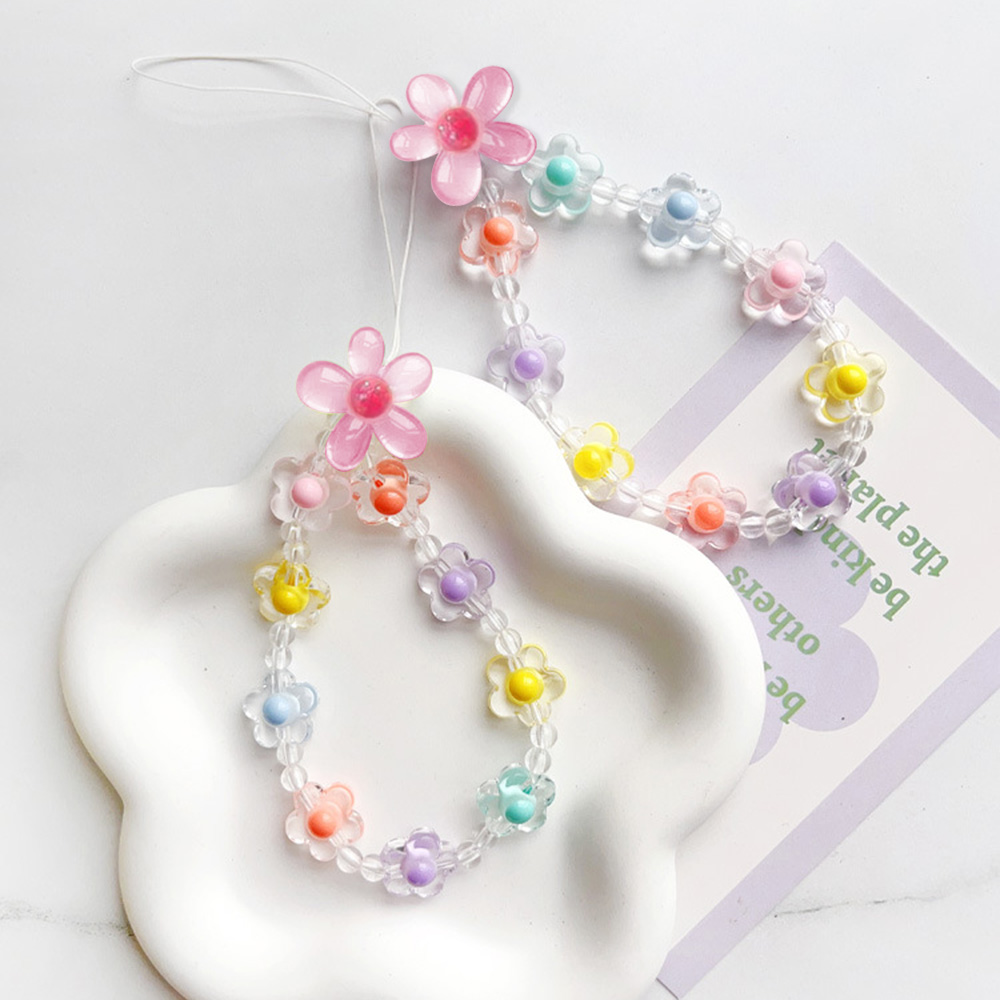 Phone Accessories Crochet - Colorful Sun Flower Beads Mobile Phone
