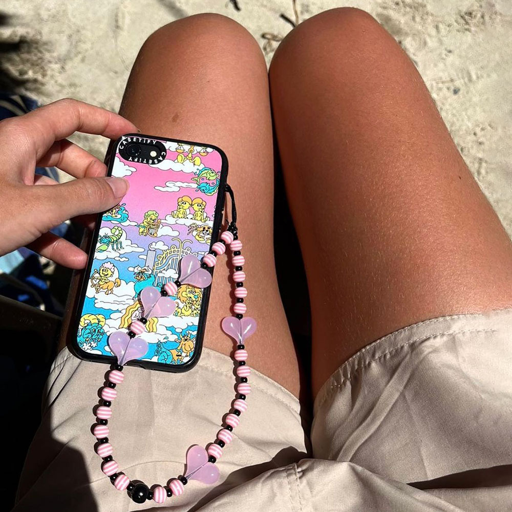 Phone Accessories Wholesale Suppliers - Pink Heart Phone Chain Straps Supplier