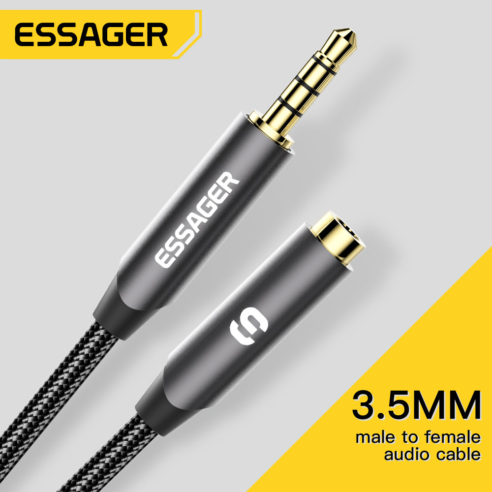 Earphone Splitter Jack - ESSAGER Headphone Extension Cable Jack 3.5mm