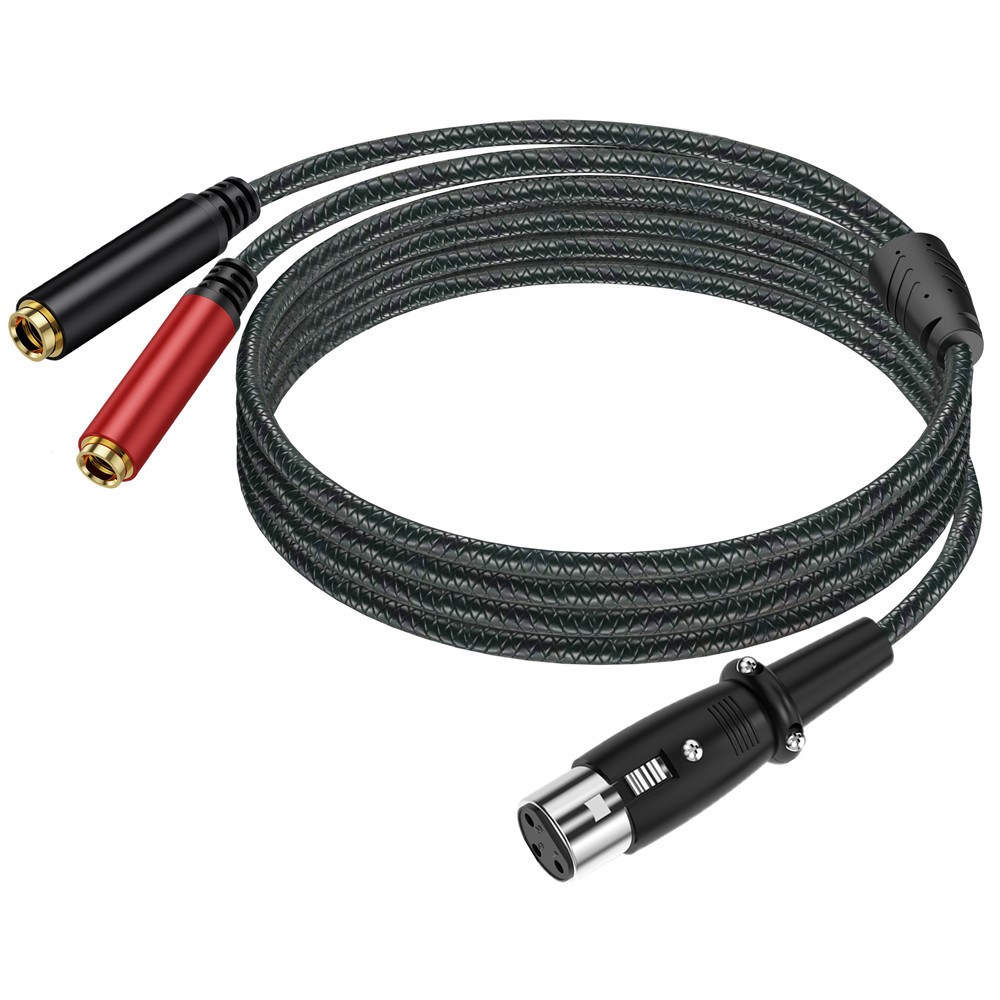 3Pin XLR Female To Dual 6.35mm - огляд і ціна Earphone Splitter Jack