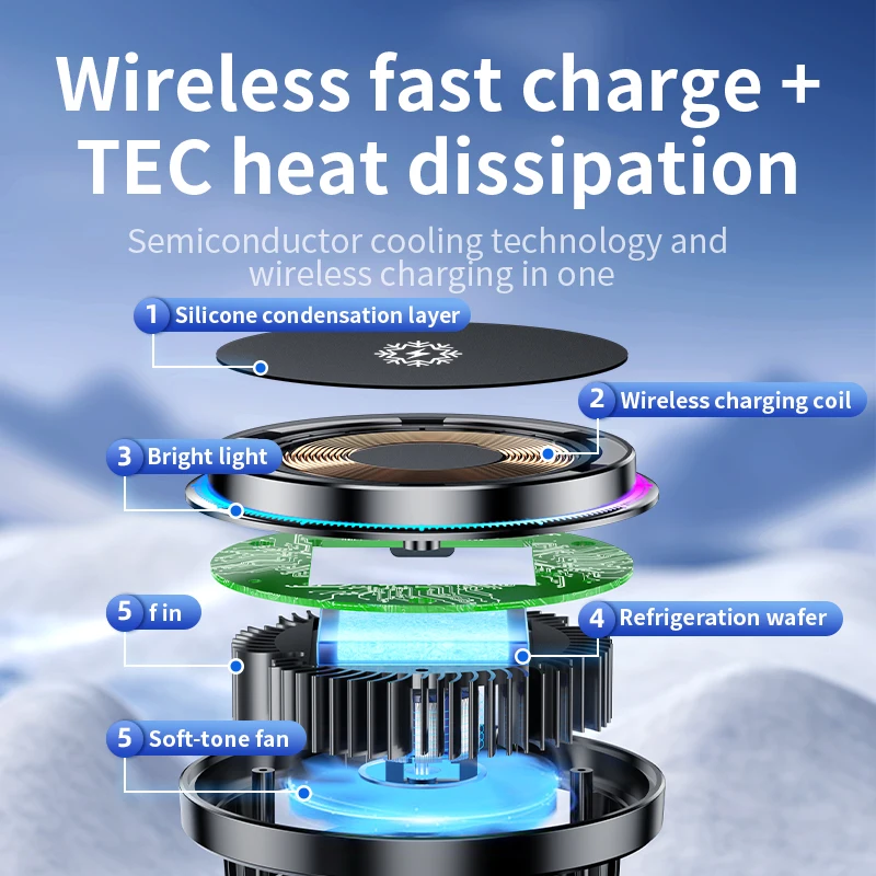Ice Cooling Magnetic Wireless  - огляд і ціна Phone Cooling Fan