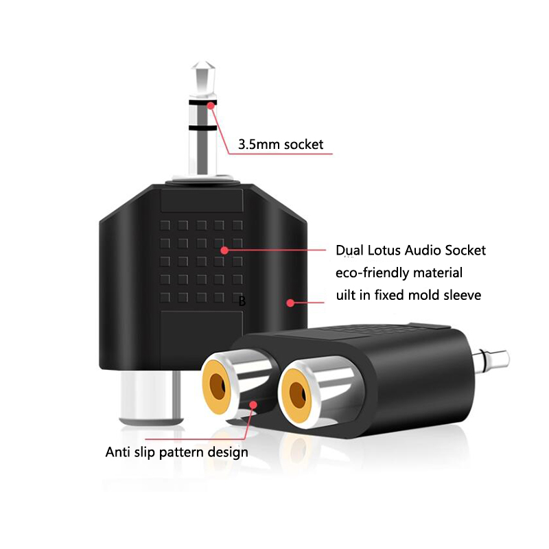 1/2/4pcs 3.5 mm Jack Stereo AU - огляд і ціна Earphone Splitter Jack