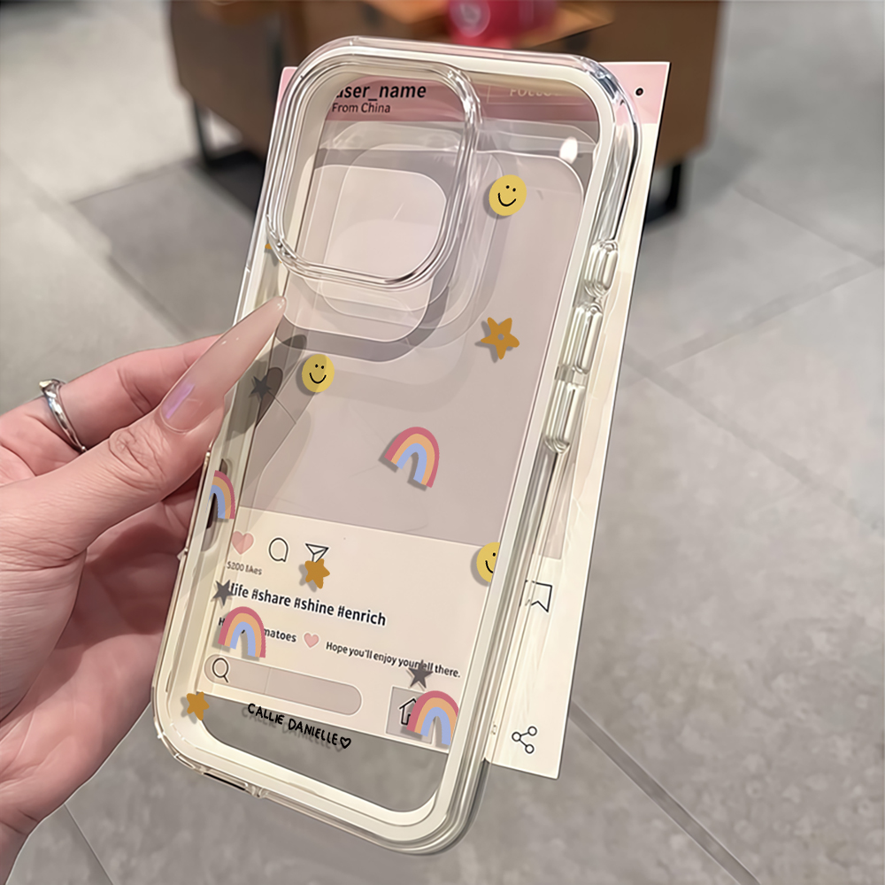 Cute Rainbow Clear Phone Case  - огляд і ціна Xo Phone Accessories