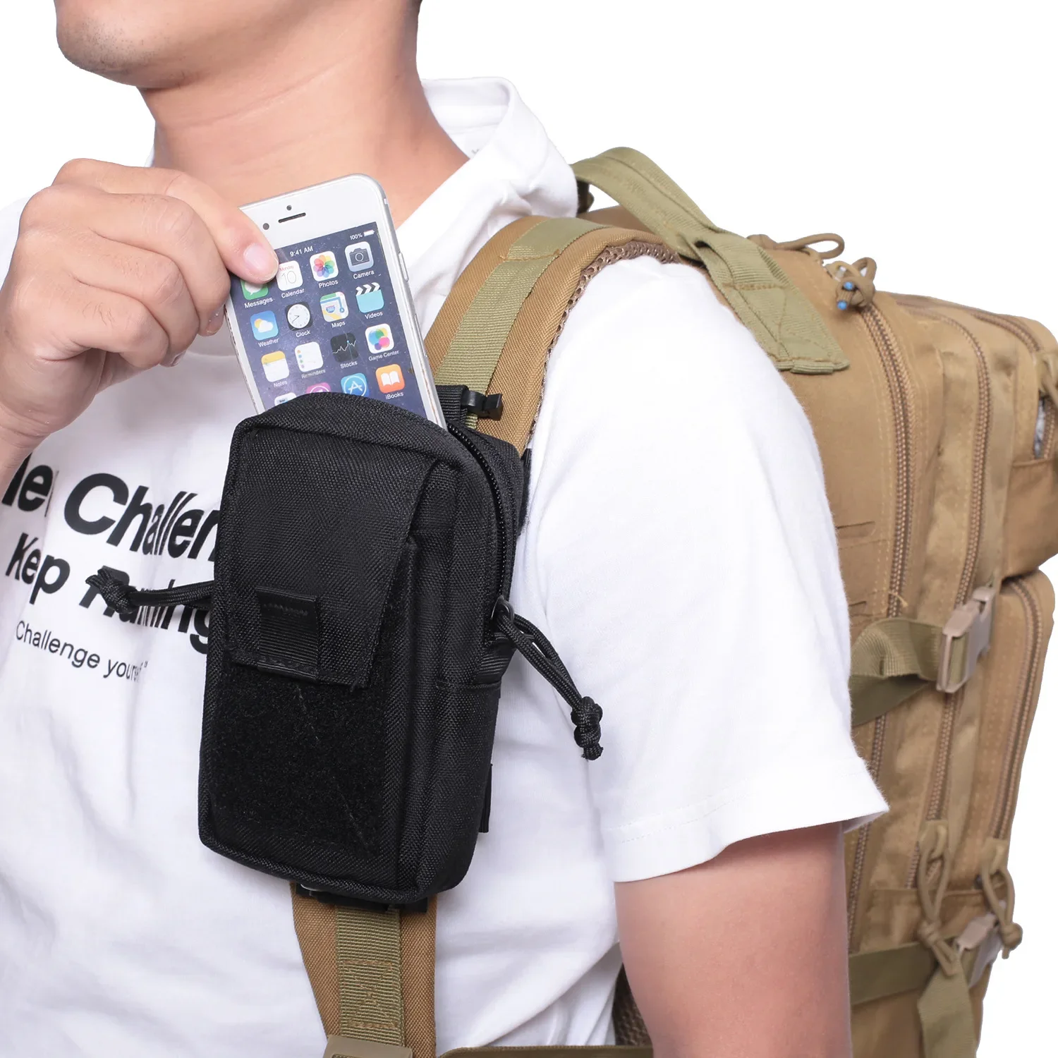 Molle Backpack Strap Bag Phone - огляд і ціна Phone Accessories For Running