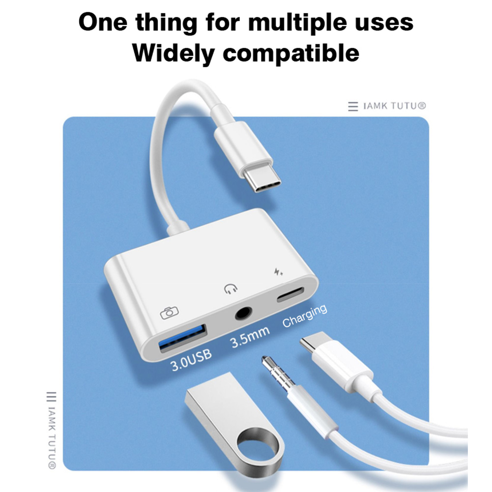 3 in 1 Type C to 3.5mm Jack Ea - огляд і ціна Earphone Splitter Jack