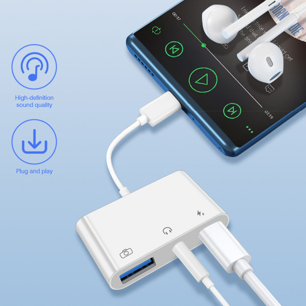 3 in 1 Type C to 3.5mm Jack Ea - огляд і ціна Earphone Splitter Jack