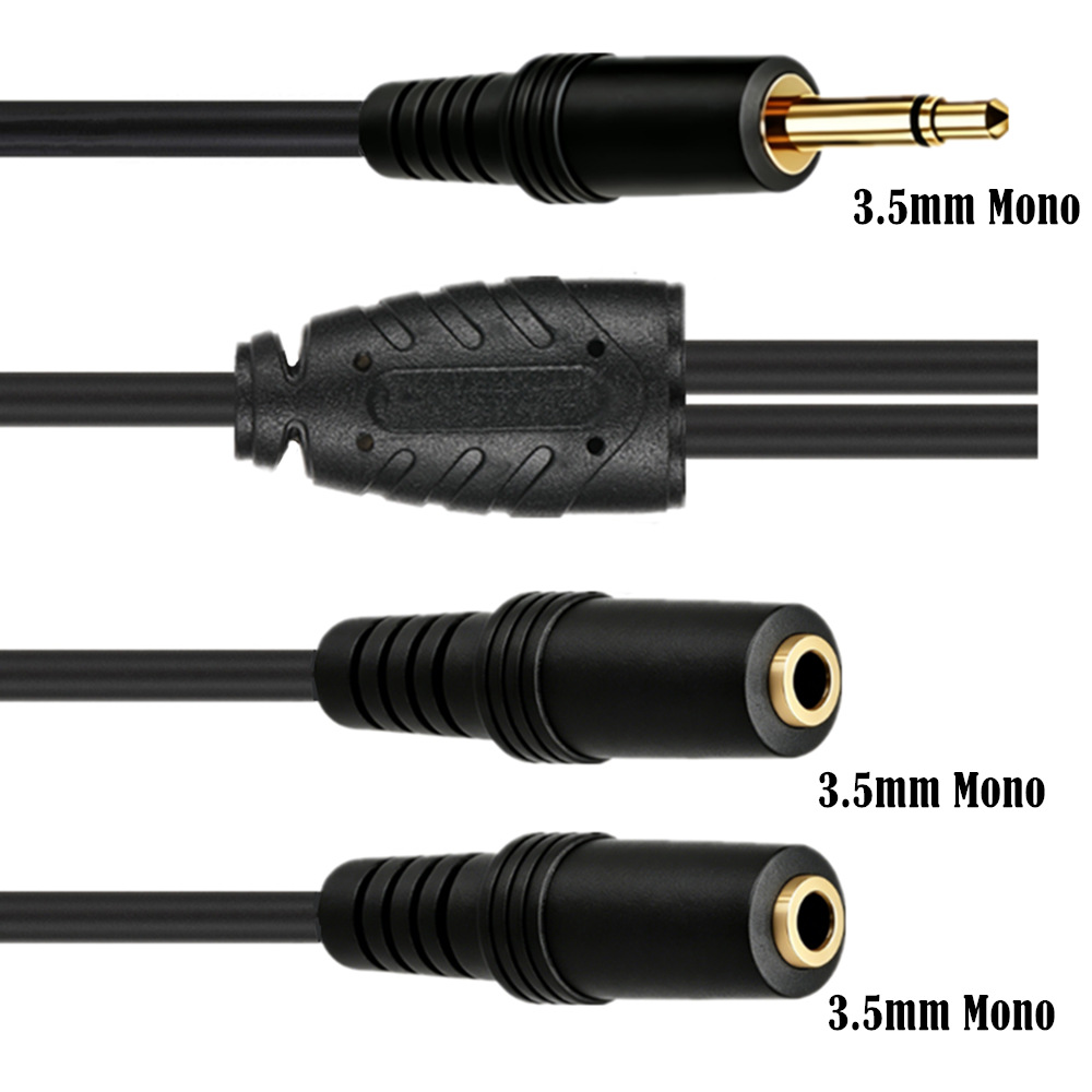 3.5mm TS Mono Male To Dual 3.5 - огляд і ціна Earphone Splitter Jack