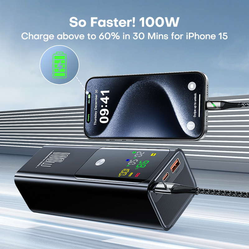 QOOVI PD 100W Power Bank 20000 - огляд і ціна Power Bank Slim