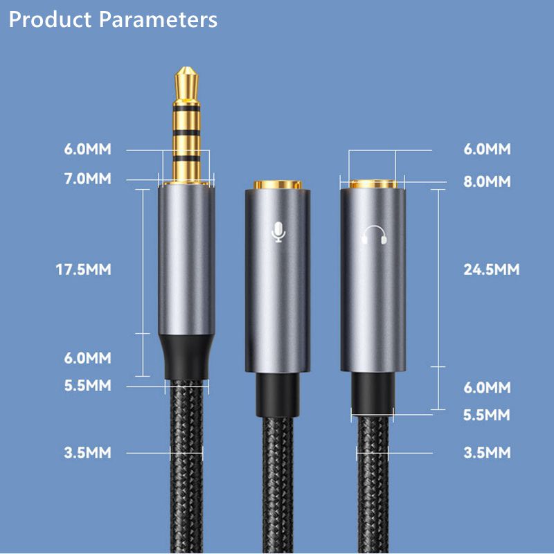 3.5mm Jack Aux Audio Cable Mal - огляд і ціна Earphone Splitter Jack