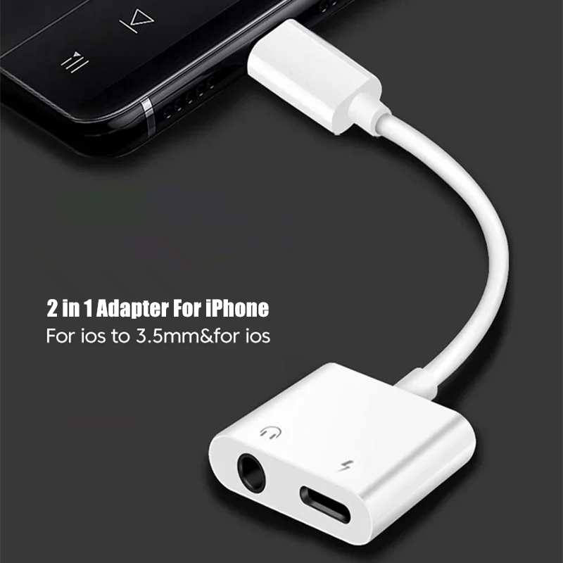 2 in 1 iOS to 3.5mm Jack Audio - огляд і ціна Earphone Splitter Jack