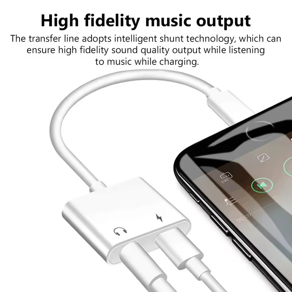 2 in 1 iOS to 3.5mm Jack Audio - огляд і ціна Earphone Splitter Jack