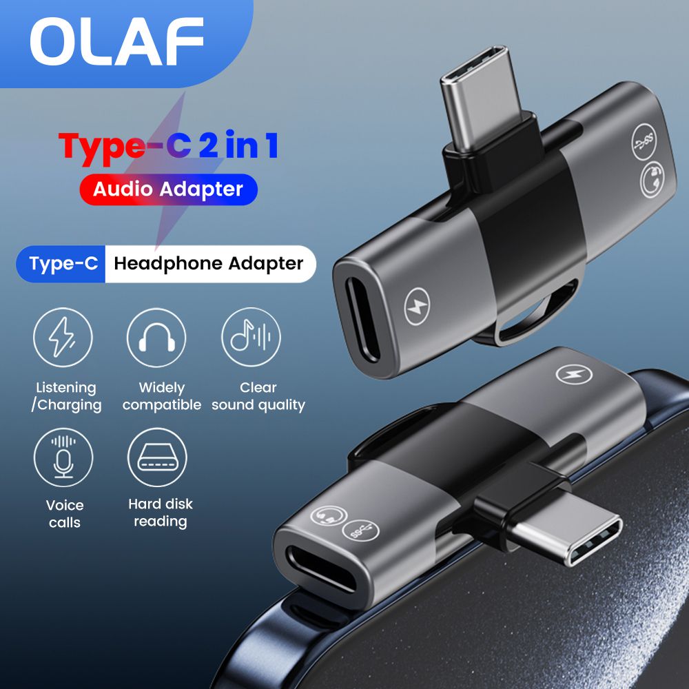 2 in 1 Type C Audio Adapter US - огляд і ціна Earphone Splitter Jack